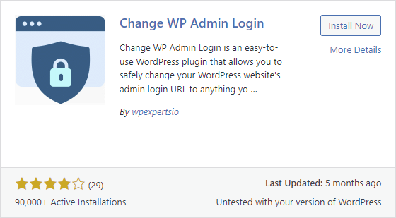 Change WP Admin Login plugin