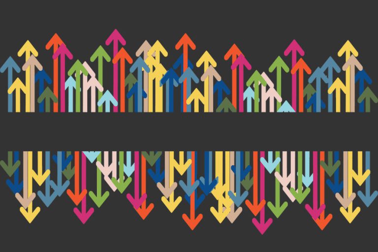 uploaden en downloaden pijlen